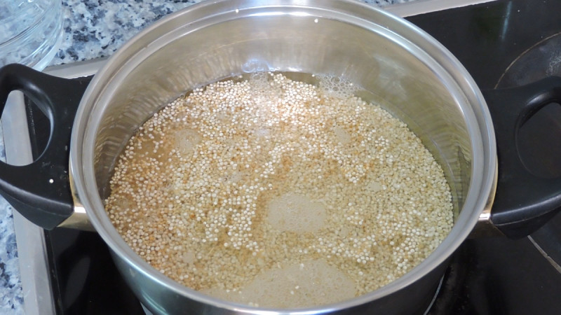 Textura de quinoa cruda