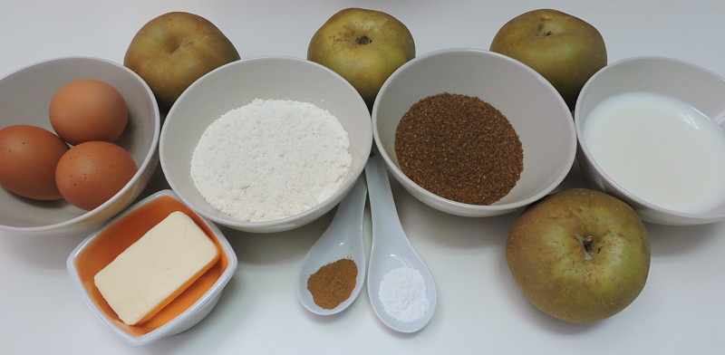 Ingredientes para la tarta de manzana