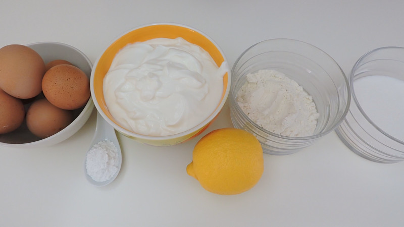 Ingredientes para la tarta de yogur