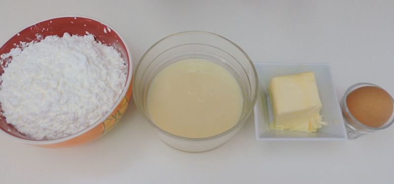 Ingredientes para las galletas de leche condensada y Maizena