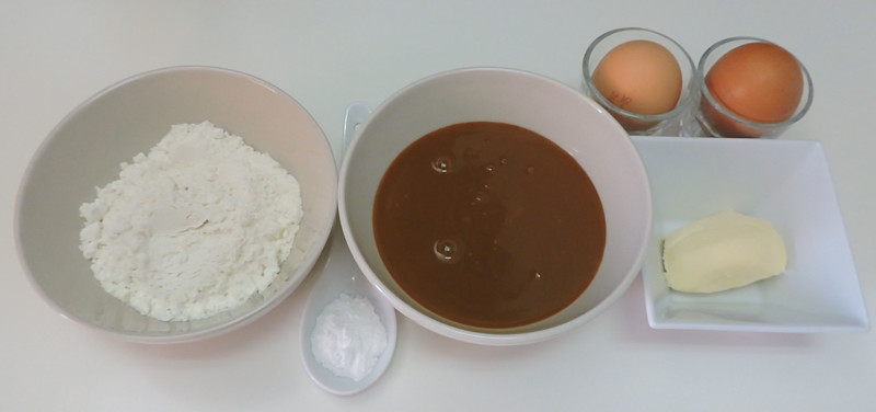 Ingredientes para las magdalenas de dulce de leche