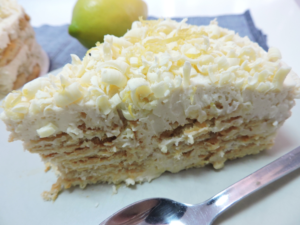 TARTA FÁCIL de LIMÓN y GALLETAS (tarta sin horno)