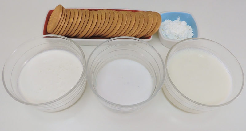 Ingredientes para la crema de galletas María