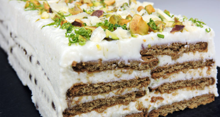 Tarta de galletas con crema de lima Tarta de galletas con crema de lima