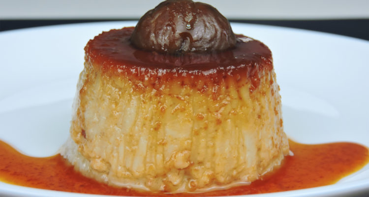 Flan de castañas Flan de castañas