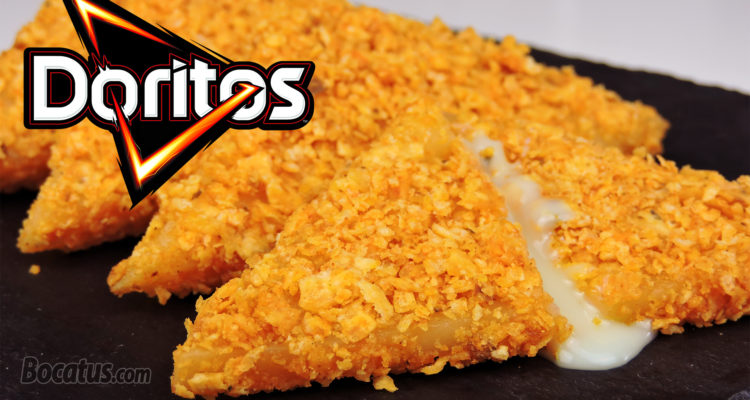Doritos rellenos de queso fundido Doritos rellenos de queso fundido
