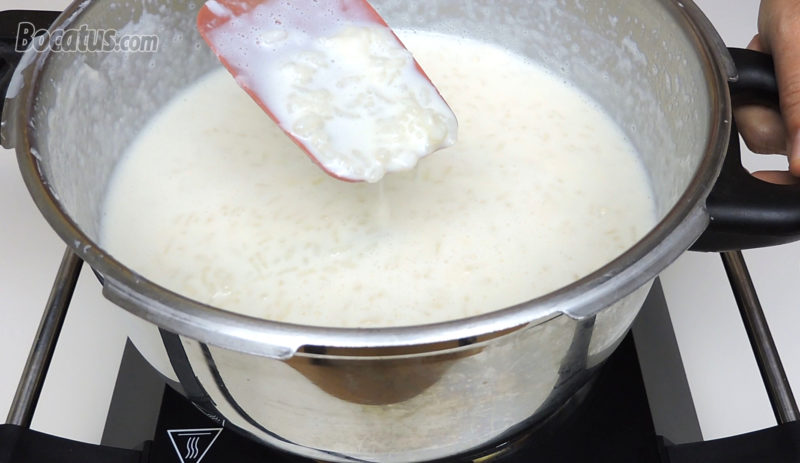 Preparando el arroz con leche