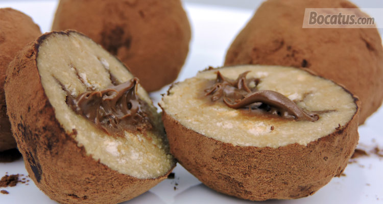 Trufas de Tiramisú rellenas de Nutella Trufas de Tiramisú rellenas de Nutella