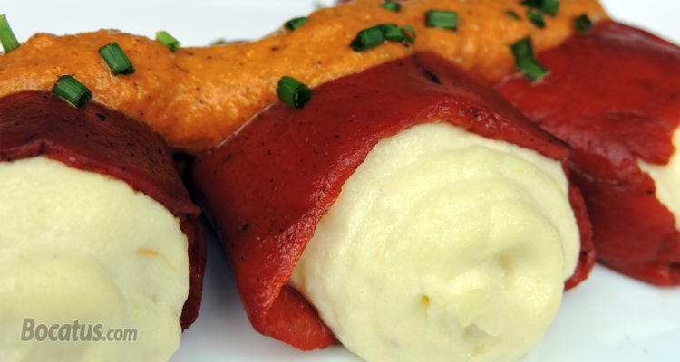 Pimientos del piquillo rellenos de brandada de bacalao Pimientos del piquillo rellenos de brandada de bacalao
