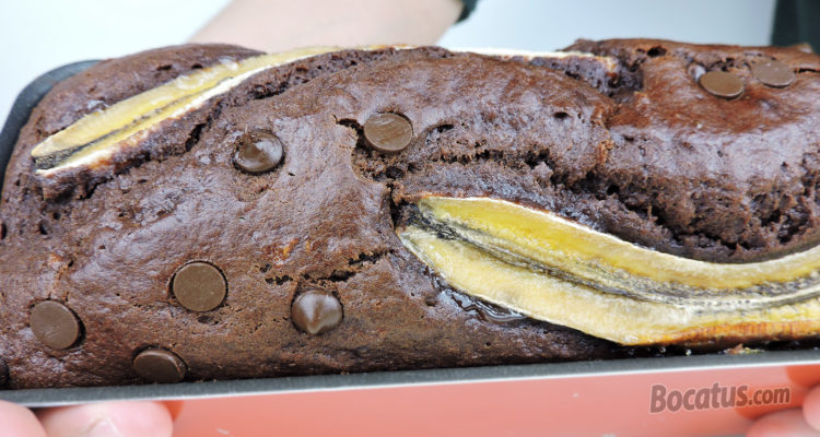 Bizcocho de plátano y chocolate Bizcocho de plátano y chocolate