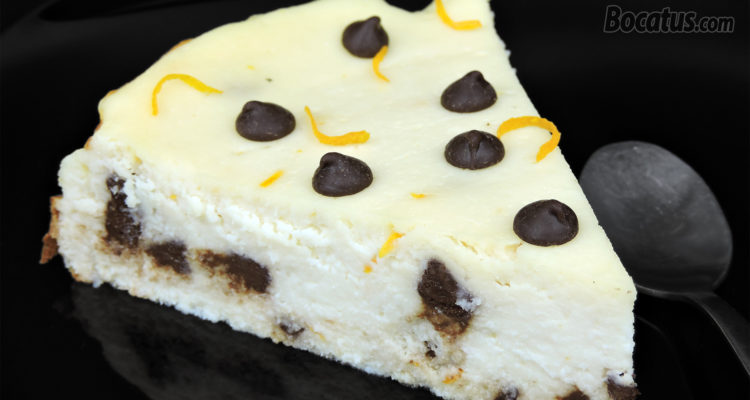 Tarta de requesón con chocolate y naranja Tarta de requesón con chocolate y naranja
