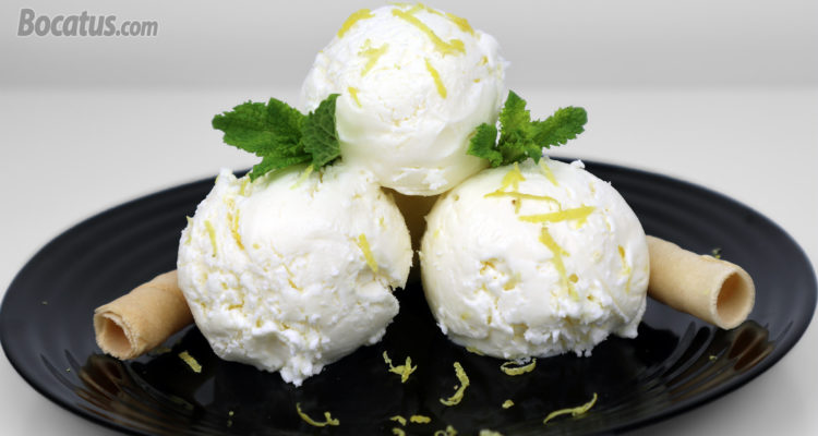 Helado cremoso de limón, con 3 ingredientes y sin heladera Helado cremoso de limón, con 3 ingredientes y sin heladera