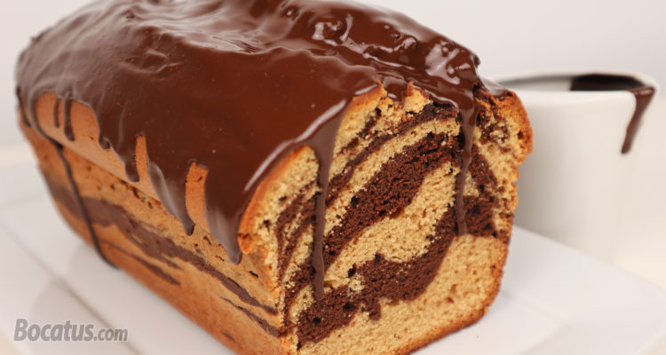 BIZCOCHO MARMOLADO de Cacahuete y Chocolate BIZCOCHO MARMOLADO de Cacahuete y Chocolate