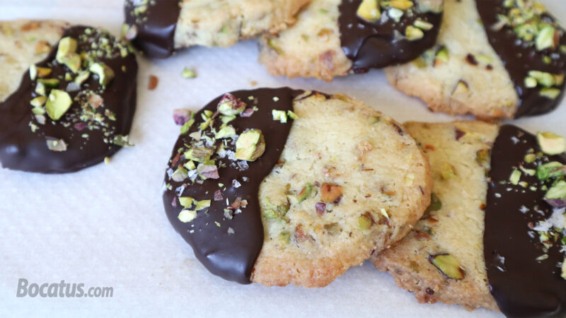 Galletas de pistacho y chocolate