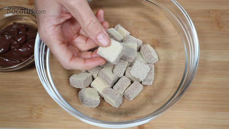 Galletas de barquillo antes de machacar