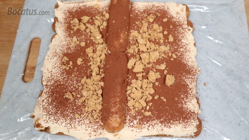 Plancha de bizcochos rellena Plancha de bizcochos rellena