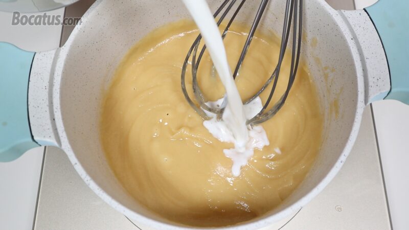 Preparando la bechamel Preparando la bechamel