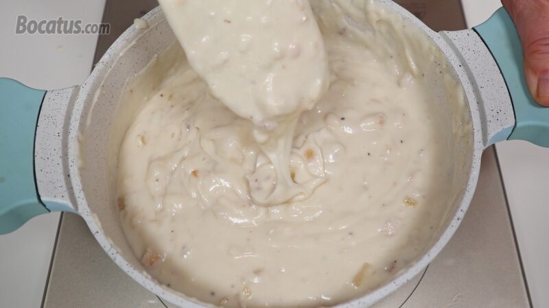 Masa de croquetas terminada Masa de croquetas terminada