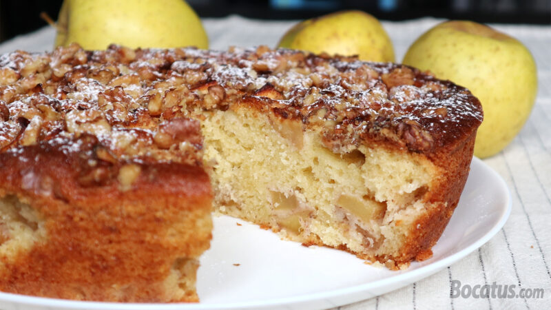 Bizcocho de manzana casero y esponjoso