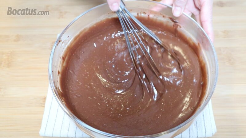 Masa de bizcocho terminada Masa de bizcocho terminada