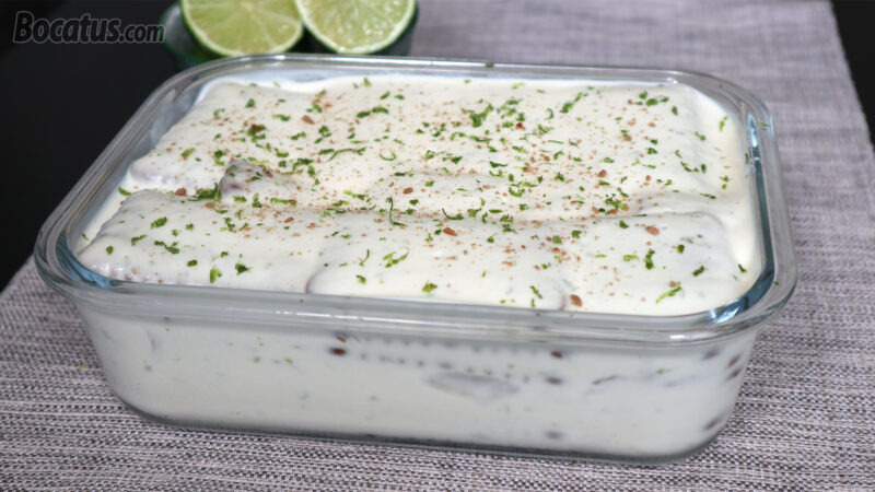 Tarta de galletas y lima sin horno