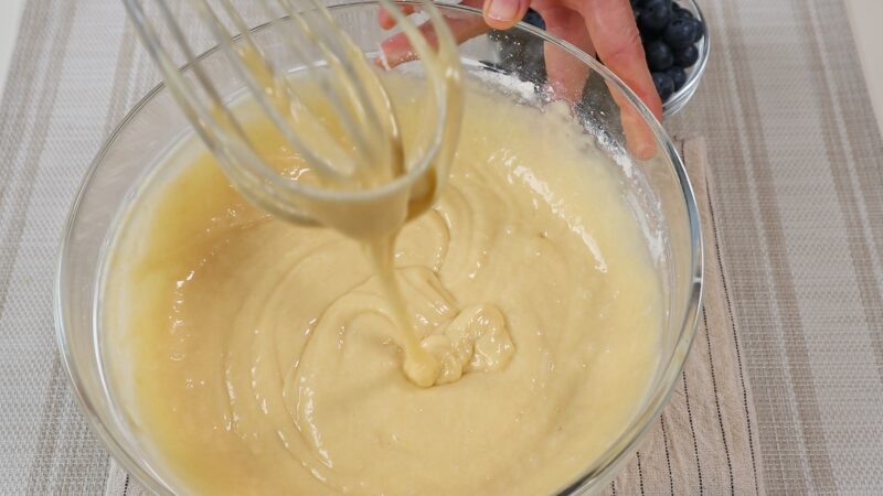 Masa de bizcocho terminada