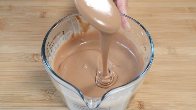 Mezcla de chocolate terminada