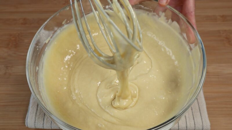 Masa de bizcocho terminada
