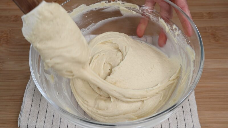 Masa de bizcocho terminada