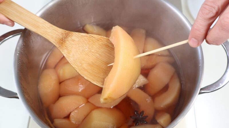 Membrillos ya cocinados