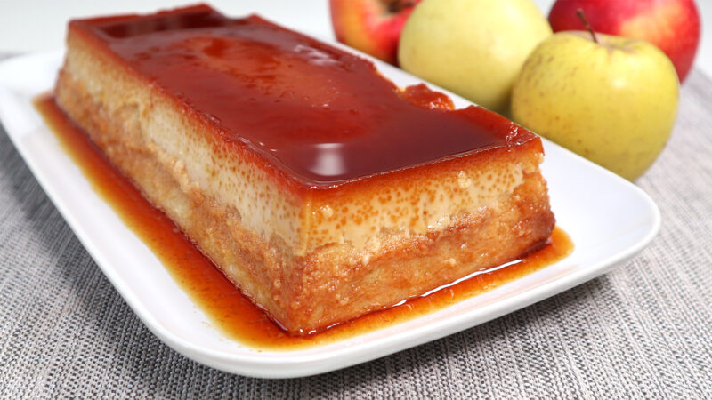 Flan de manzana casero Flan de manzana casero